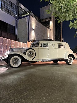 “Gatsby,” our white 1929 Rolls-Royce Phantom replica