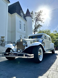“Gatsby,” our white 1929 Rolls-Royce Phantom replica