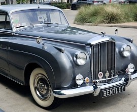 “Bentley,” our two-tone silver-platinum 1959 Bentley S2