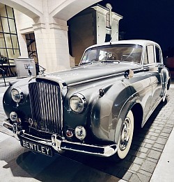 “Bentley,” our two-tone silver-platinum 1959 Bentley S2