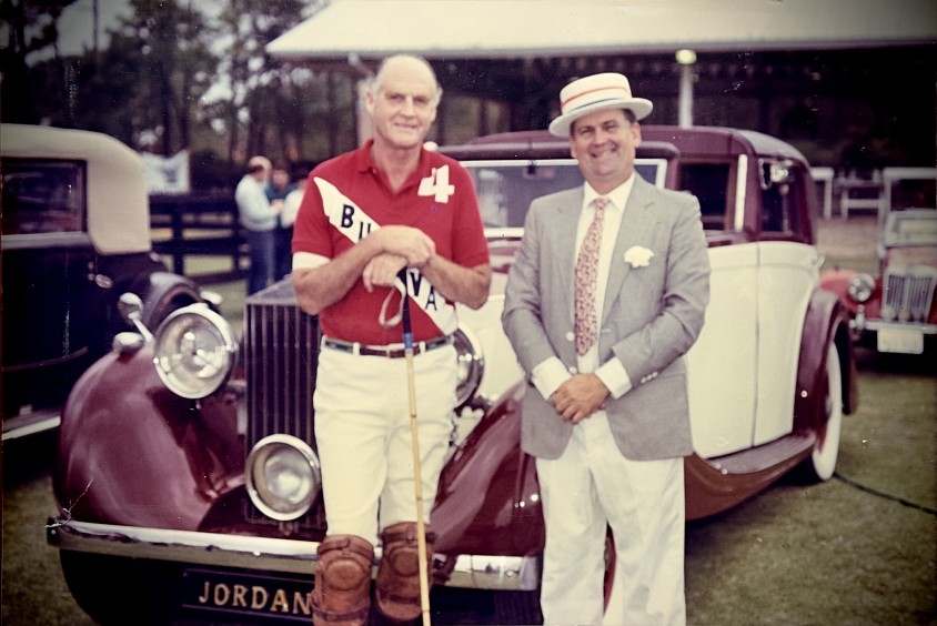 Joe Jordan, on the right, with his pride and joy behind him - a 1929 Rolls-Royce Phantom.